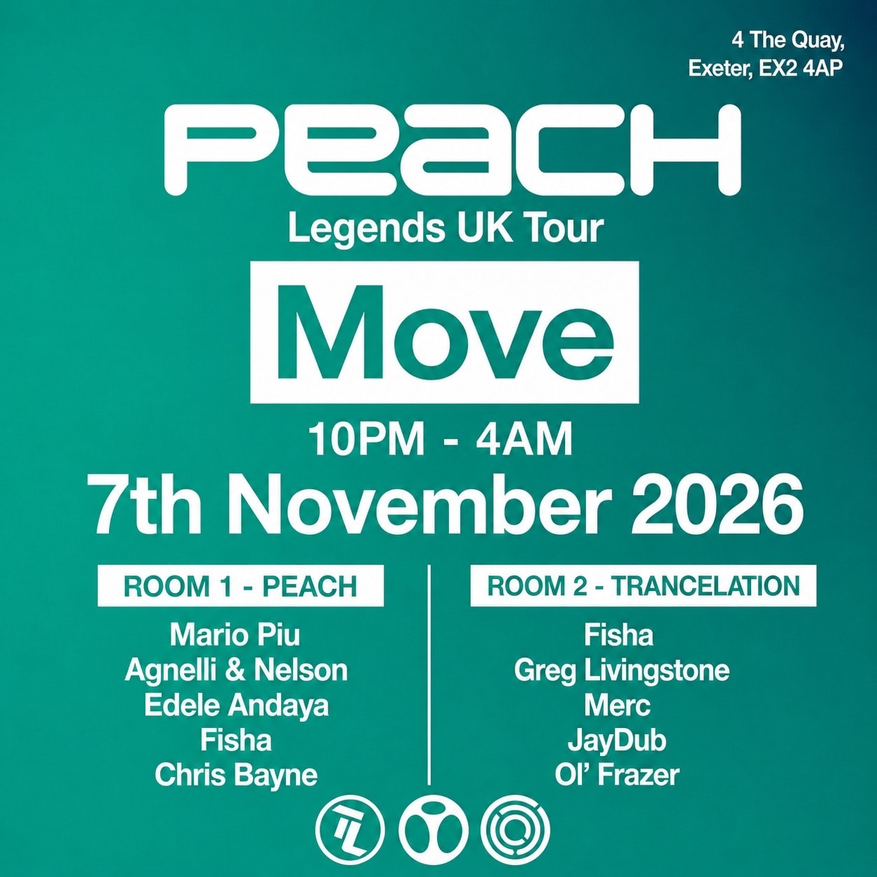 Peach Legends UK Tour — Exeter flyer