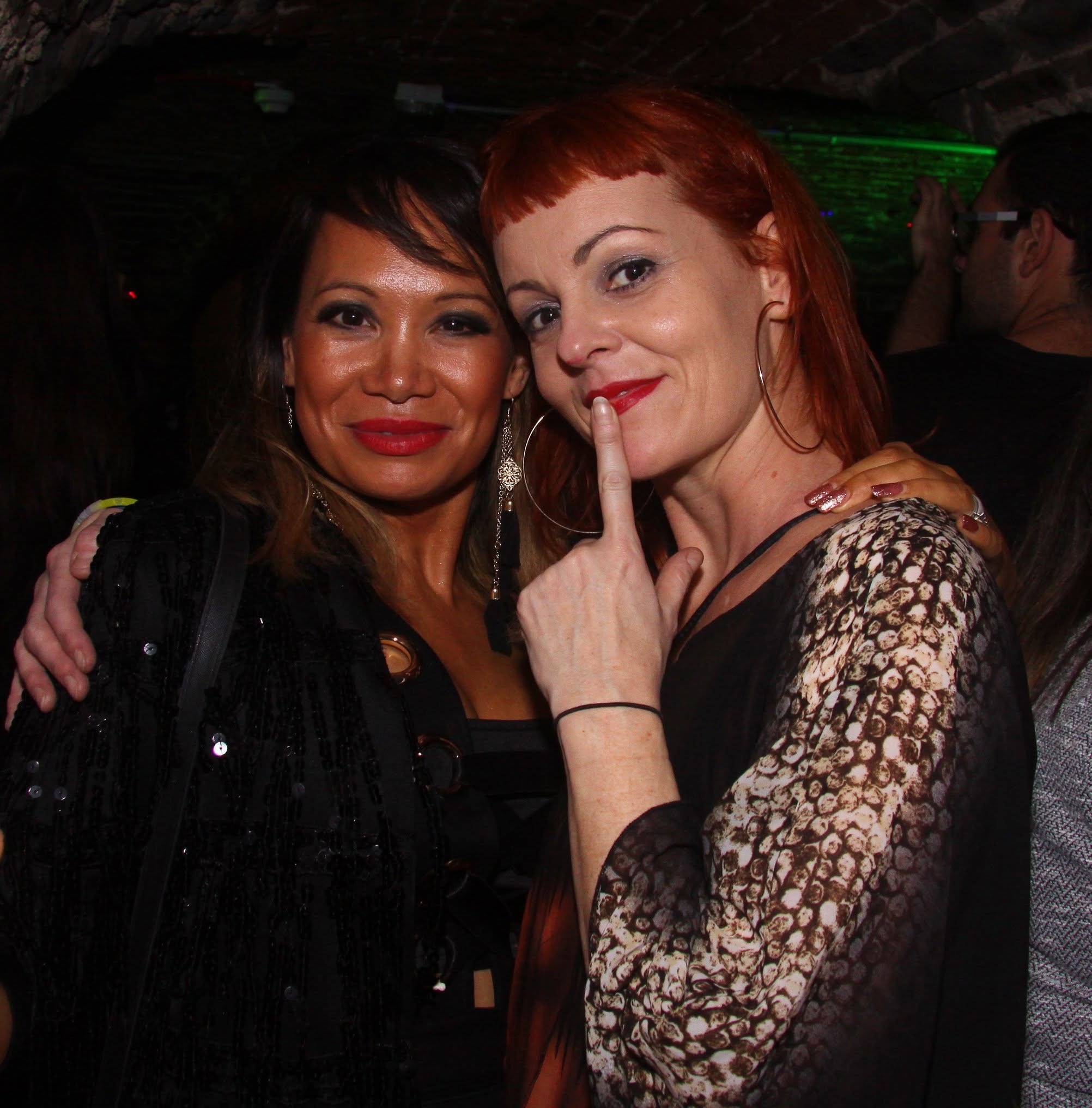 Two women posing together at a Trancelation night
