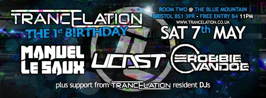 Trancelation 1st Birthday flyer