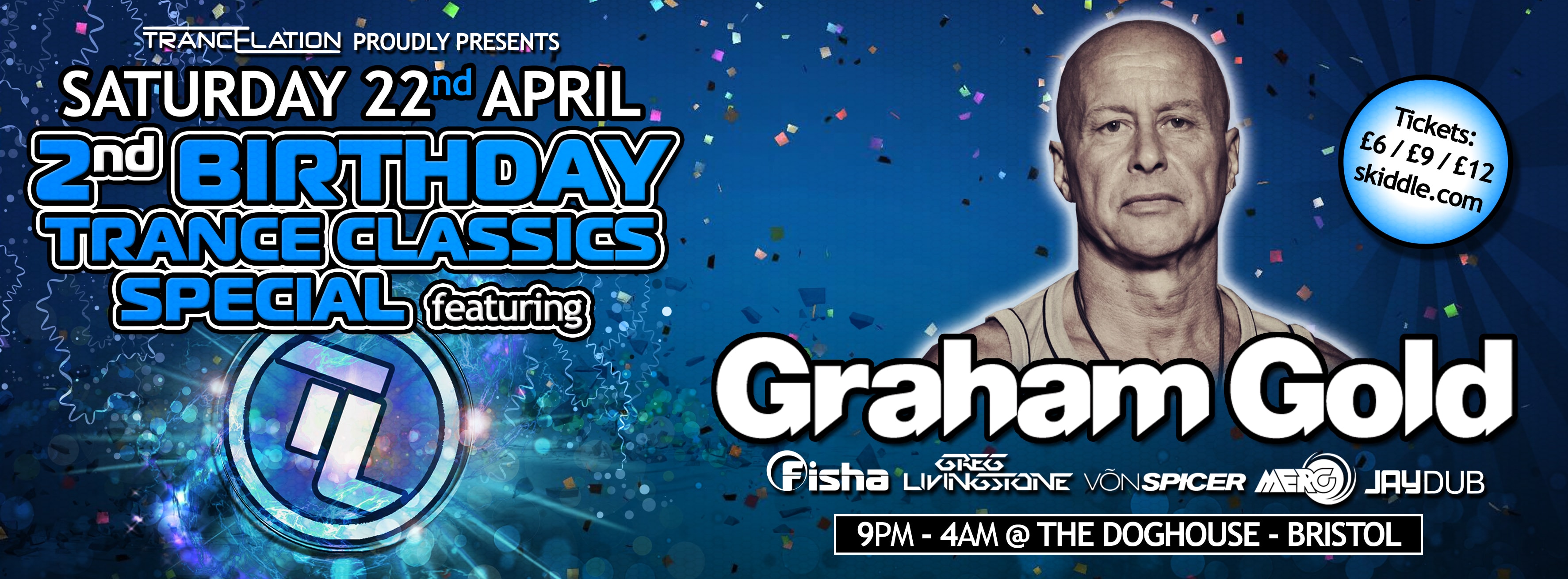 Trancelation 2nd Birthday flyer