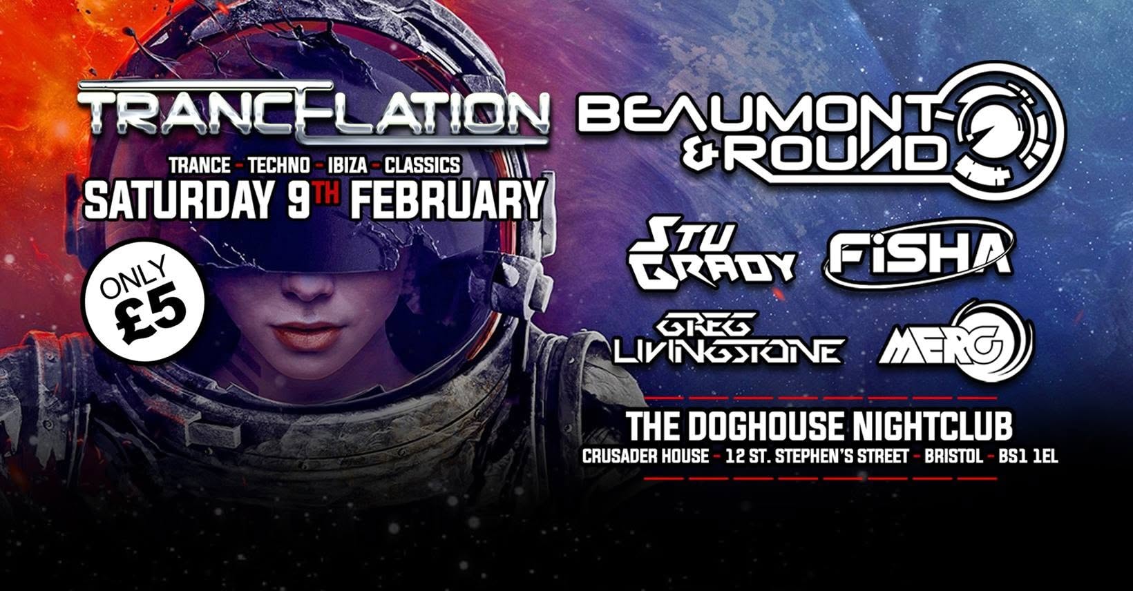 Trancelation x Beaumont & Round flyer