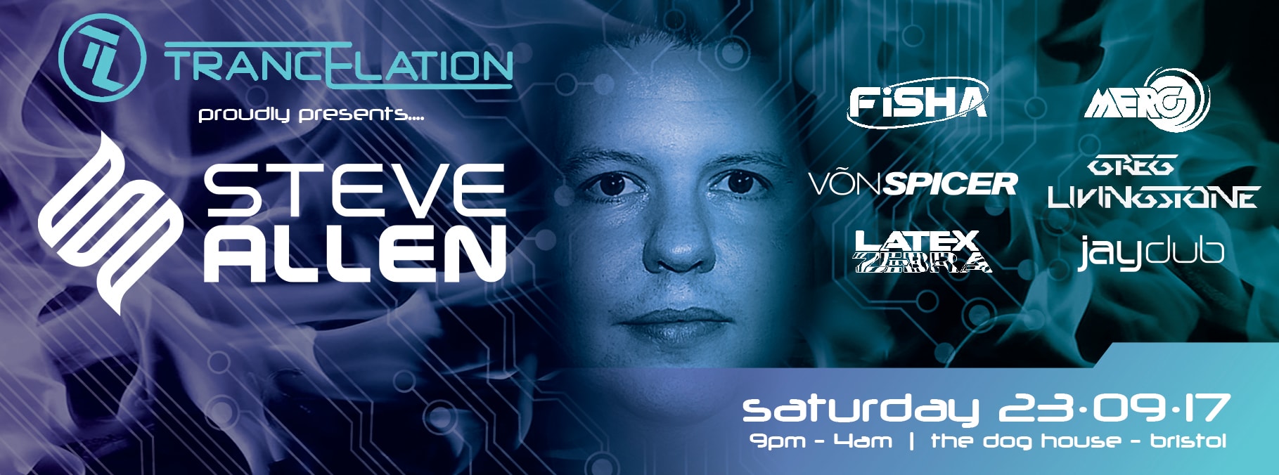 Trancelation presents Steve Allen flyer